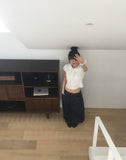 Yuki raw pocket balloon denim pants