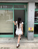 Hayo Ribbon Strap Cap Sleeve Short Sleeve Blouse