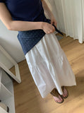 Mirato Lace Shirring Banding Long Skirt