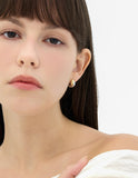Etreve Silver (C) Dual One-Touch Earrings