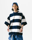 [AG] Broad Stripe Half Tee