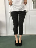 Bayo Color Stripe Banding Three Quarter Pants
