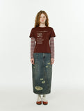 W Stripe Layered Long Sleeve
