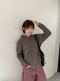 Honto cable hood knit