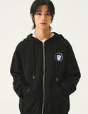 [UNISEX]Big Line Bear Smile Wappen Hood Zip-Up