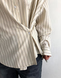 Wayu Stripe Two-Way Shirt