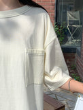 [unisex] Gyuk Stitch Over Short Sleeve Tee
