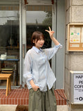 Huka Summer See-through Stripe Shirt