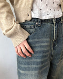 Enon Brush Wide Denim Pants