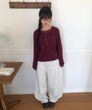 Kenu Cutout Balloon Wide Cotton Pants