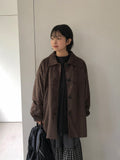 Mofila Suede Collar Over Jacket