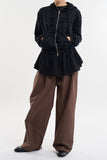 Avery dot crop hood zip-up