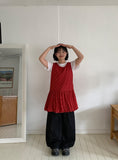 Maoli Layered Flower Balloon Sleeveless One Piece