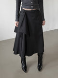 Beon Drape Unbalanced Flared Skirt