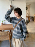 [unisex] Rikina Gradient Stripe Wool Over Knit