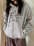 Rippy Star Printing Over Hood Zip-up