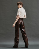 Fox Crack Leather Pants