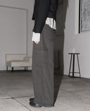 Partick Cotton Wide Long Cargo Pants