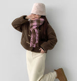 Soft Check Balaclava Muffler