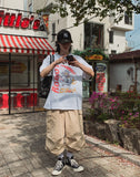Light Robot Printing Short Sleeve T-shirt