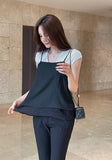 Mully Chiffon Layered Bustier Blouse