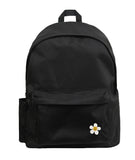 Flower Smile Embroidery One Pocket Backpack