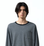 POCKET STRIPE LONG SLEEVE T SHIRT