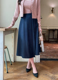 Nezuma Wrap Banding Denim Long Skirt