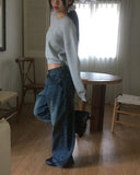 [MADE] Devon cut washing wide denim pants