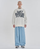 SALE★ Oversized Slogan Wool Knit Sweater