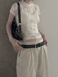 Lace Patchwork Strap Sleeveless