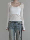 Airy Recycled Deep Round Neck Tee
