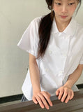 [BAONHAUS] Pironi Double Short Sleeve Blouse