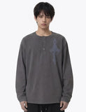 SIM CROSS Henley Neck Long Sleeve T-Shirt
