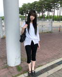 Moff Button Two-Way Sleeveless T-shirt