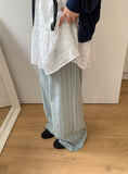 [BAONHAUS] Motren Stripe Linen Banding Pants