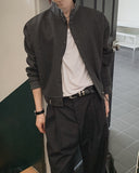 Sven Suede High-Neck Cardigan