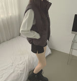 High-Neck Matte Padding Vest