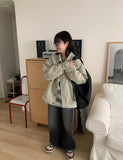 [unisex] Coldw Hood Layered Collar Jacket