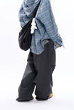 Senj over parachute snap denim pants