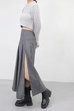 Elena Slit Wool Long Skirt