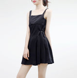 Keening String Pleats Mini One Piece