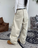 Harkin Pintuck Curved Cotton Pants