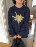 [Unisex] Bealub Star Hairy Over Round Knit
