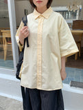 [unisex] Rimel Color Summer Over Short Sleeve Shirt