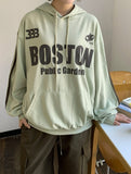 Denna Boston Lettering Color Matching Hoodie