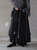 Resin Bohemian Unbalanced Tiered Skirt