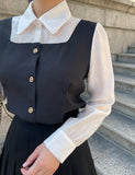 Harienne color matching blouse