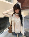 Juron Rose See-through Lace Scarf