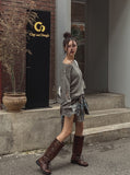 Teen Grey Brush Skirt